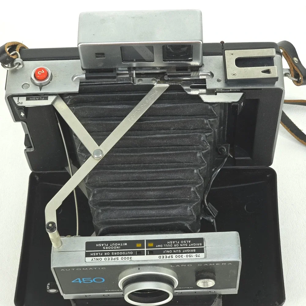 Polaroid Automatic Land‎ Camera 450 Manuals Flash Guide Timer Case VTG Untested
